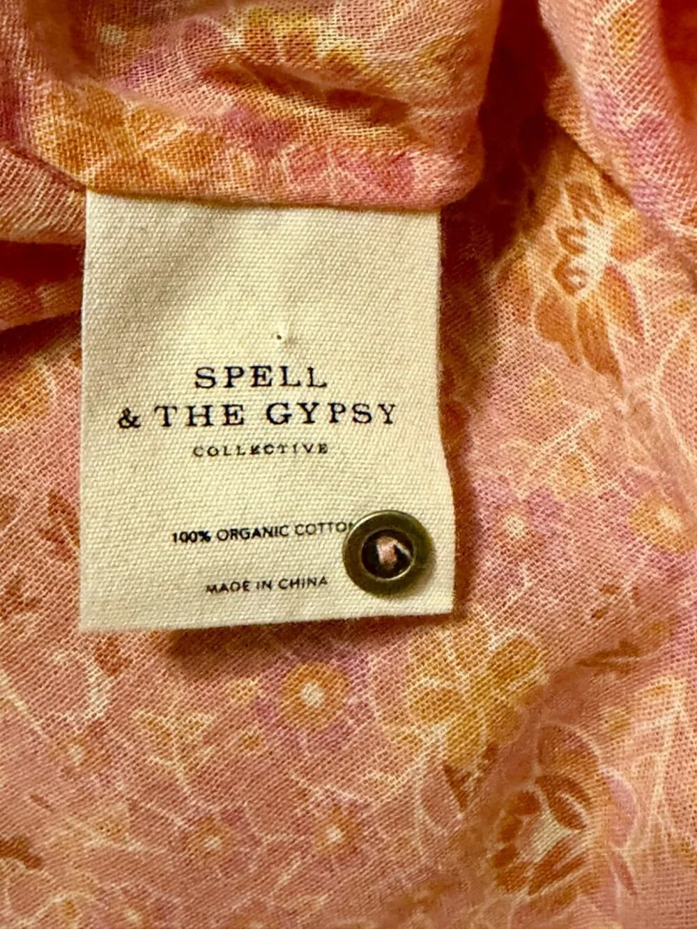 SOLD!! Spell & The Gypsy Sundown Blouse Apricot Medium